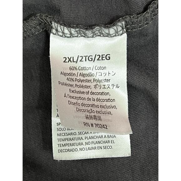 Men's John Deere Grey Short Sleeves Graphics Tee T-shirt Top Plus Size 2XL - Picture 5 of 6